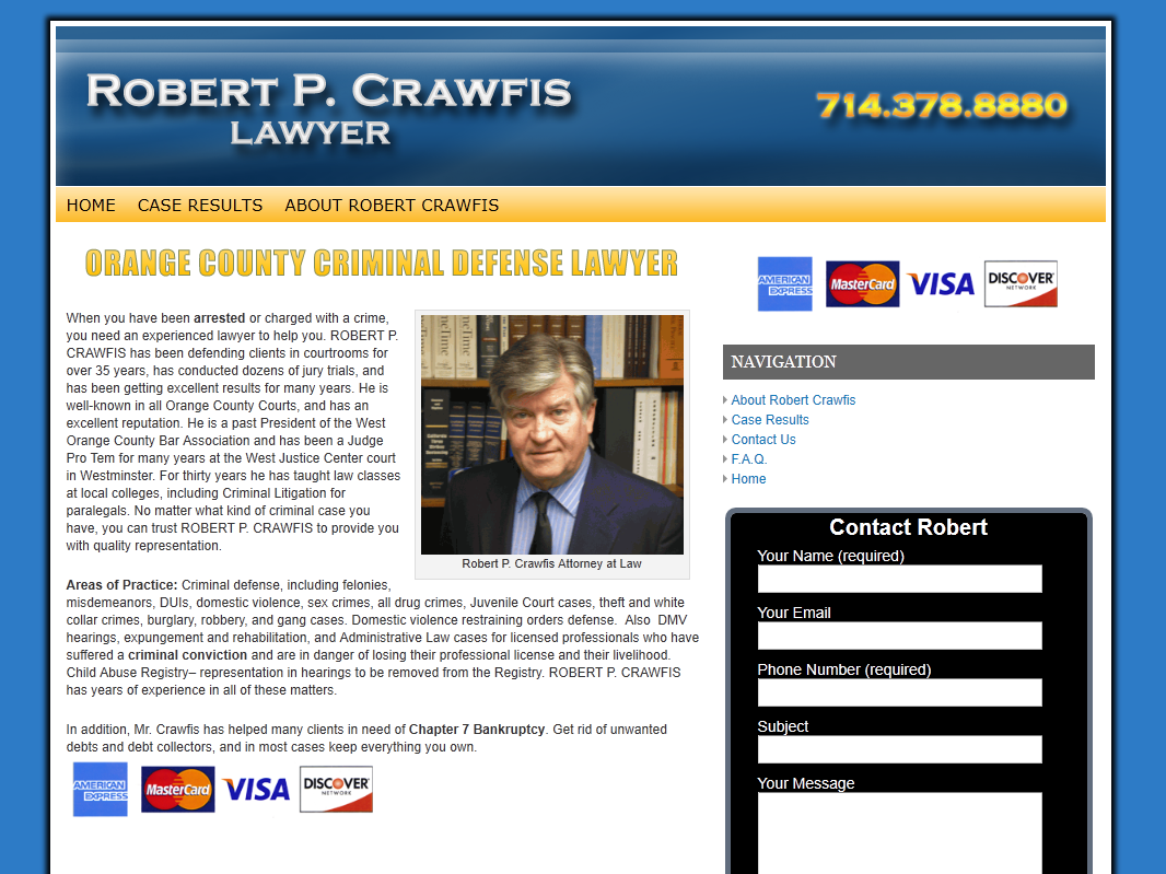 Robert Crawfis Webdesign Testimonials