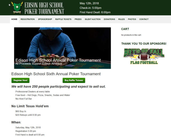 Edison Poker Tournament website