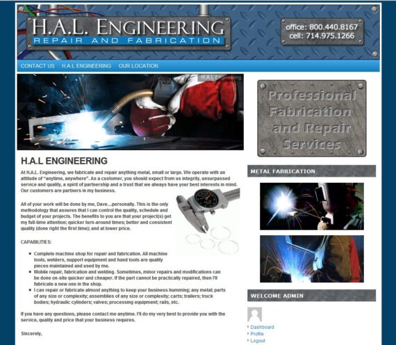 H.A.L. Engineering website