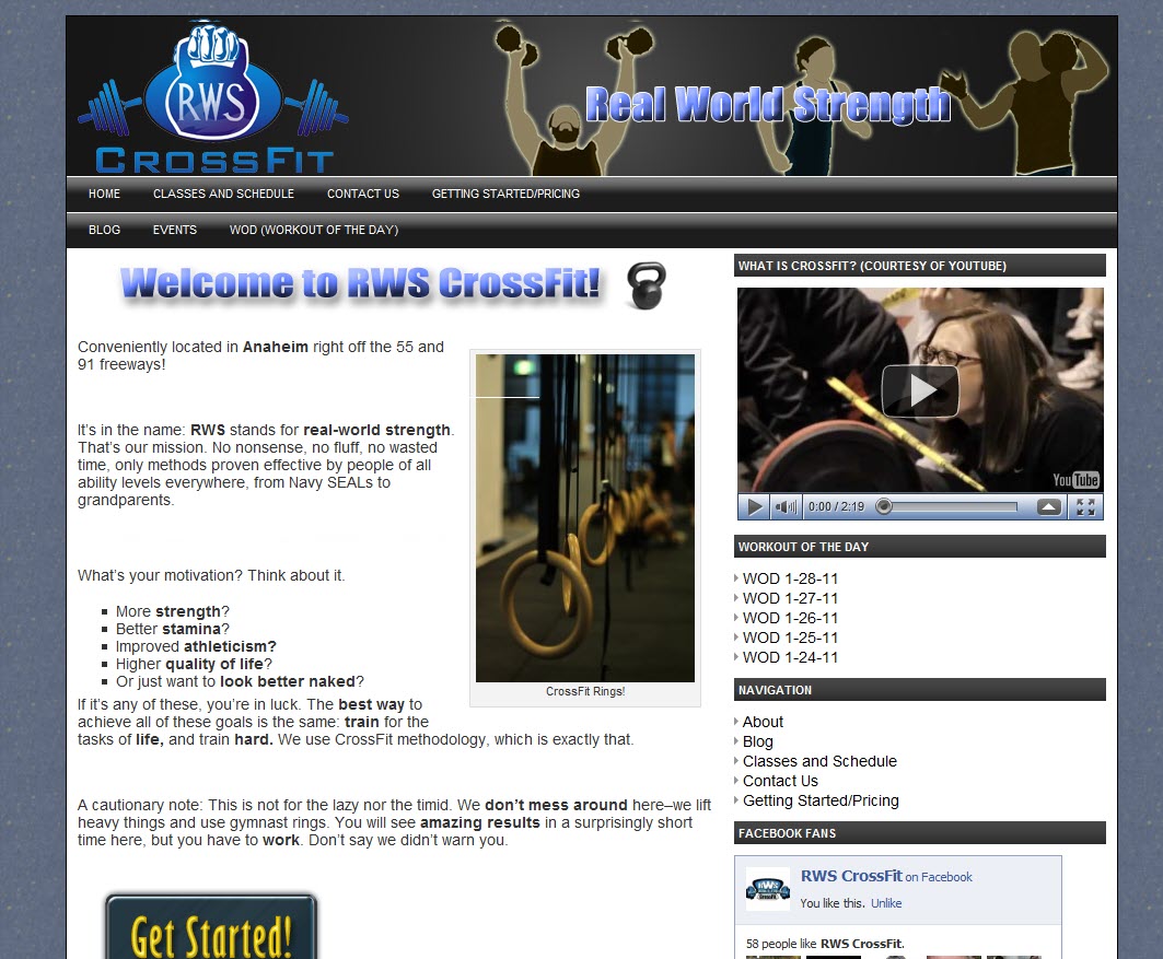 RWS CrossFit website