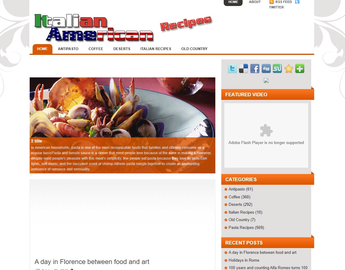 Italian American Recipes website