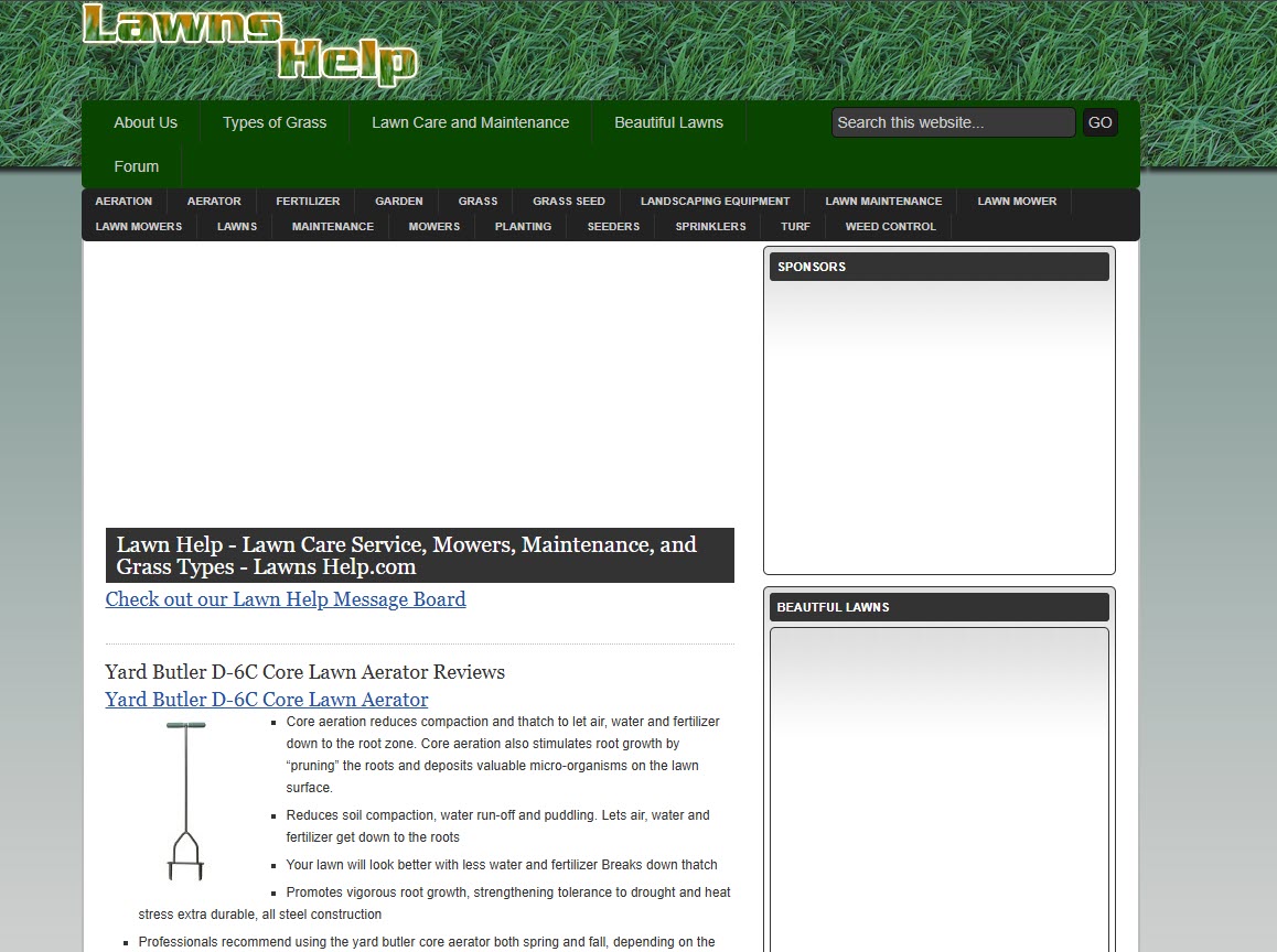 Lawns Help website